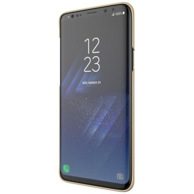 Samsung Galaxy S9+ (G965) Nillkin Frosted Shield auksinis plastikinis dėklas + apsauginė ekrano plėvelė / Priedai.lt