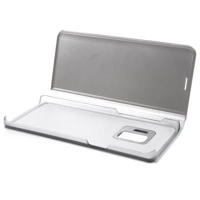 Samsung Galaxy S9 (G960) plastikinis atverčiamas sidabrinis dėklas / Priedai.lt