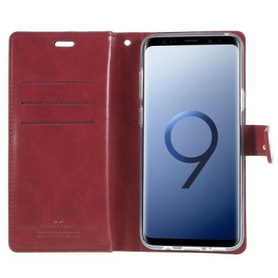 „Mercury“ Bravo Diary Samsung Galaxy S9+ (G965) bordo odinis dėklas / Priedai.lt