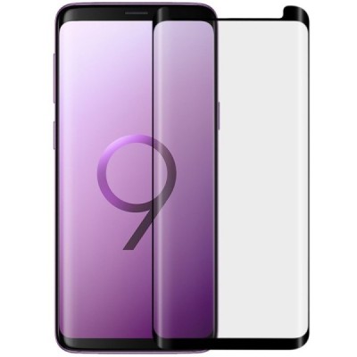 Samsung Galaxy S9+ (G965) „Hat-Prince“ 9H Tempered Glass sustiprintos apsaugos juodas pilnai dengiantis apsauginis ekrano stikla