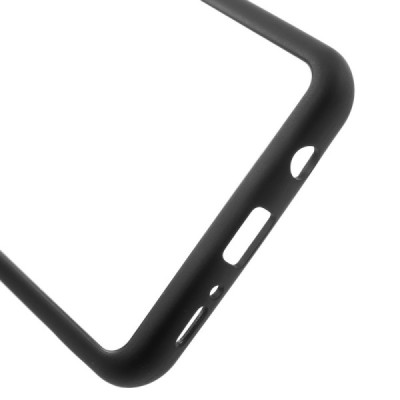 Samsung Galaxy S9+ (G965) skaidrus juodos spalvos apvadais kieto silikono (TPU) dėklas / Priedai.lt