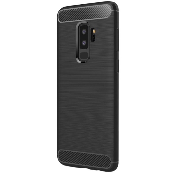 „Carbon“ kieto silikono (TPU) dėklas - juodas (Galaxy S9+)
