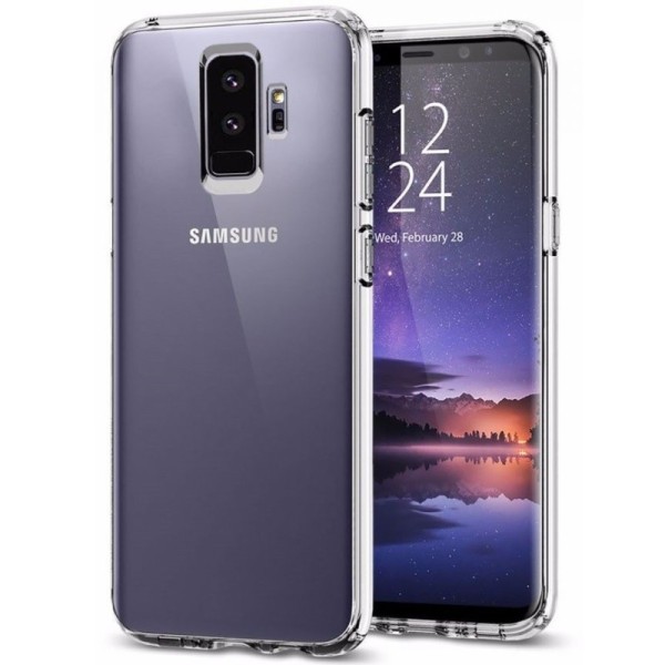 Kieto silikono (TPU) dėklas - skaidrus (Galaxy S9+)