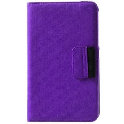 Asus Memo Pad 7 ME176C atverčiamas, sukamas 360 laipsnių, violetinis odinis dėklas - stovas / Priedai.lt