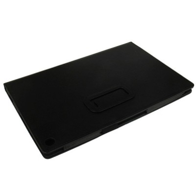 Sony Xperia Tablet Z klasikinis atverčiamas juodas odinis dėklas / Priedai.lt