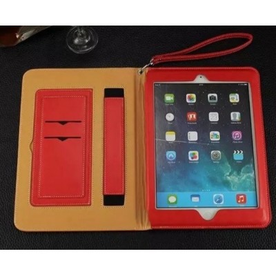 iPad Pro 9.7 klasikinis atverčiamas raudonas odinis dėklas / Priedai.lt