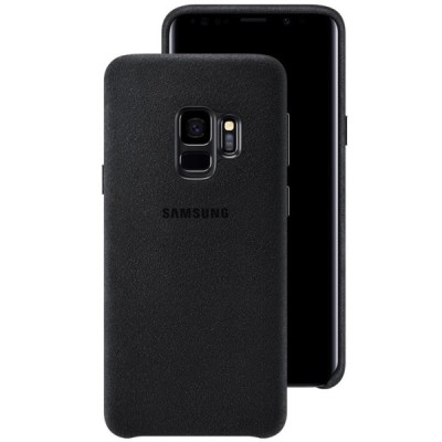 Samsung Galaxy S9 (G960) Alcantara Cover juodas plastikinis dėklas / Priedai.lt