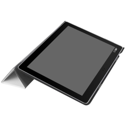 Asus ZenPad 10 (Z300C, Z300CL, Z300CG, Z301ML, Z301MFL) atverčiamas baltas odinis dėklas - knygutė / Priedai.lt