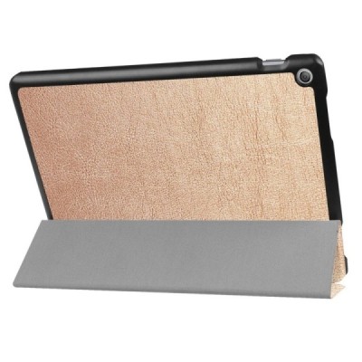 Asus ZenPad 10 (Z300C, Z300CL, Z300CG, Z301ML, Z301MFL) atverčiamas auksinis odinis dėklas - knygutė / Priedai.lt