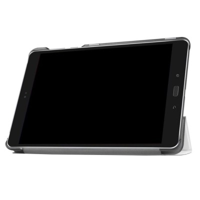 Asus ZenPad Z10 (ZT500KL) ir ZenPad 10 3S (Z500KL) atverčiamas baltas odinis dėklas - knygutė / Priedai.lt