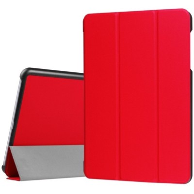 Asus ZenPad Z10 (ZT500KL) ir ZenPad 10 3S (Z500KL) atverčiamas raudonas odinis dėklas - knygutė / Priedai.lt