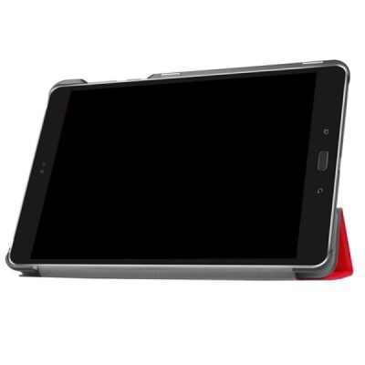 Asus ZenPad Z10 (ZT500KL) ir ZenPad 10 3S (Z500KL) atverčiamas raudonas odinis dėklas - knygutė / Priedai.lt