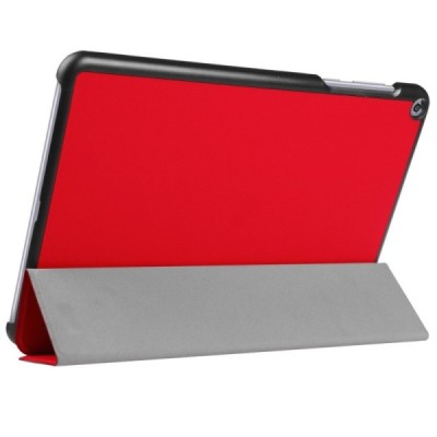 Asus ZenPad Z10 (ZT500KL) ir ZenPad 10 3S (Z500KL) atverčiamas raudonas odinis dėklas - knygutė / Priedai.lt