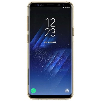 Samsung Galaxy S9 (G960) Nillkin Nature plonas skaidrus (permatomas) silikoninis TPU rudas dėklas / Priedai.lt