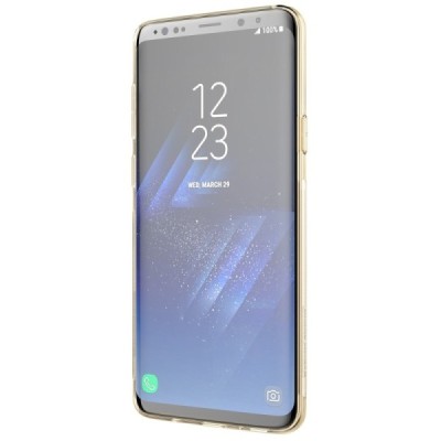 Samsung Galaxy S9 (G960) Nillkin Nature plonas skaidrus (permatomas) silikoninis TPU rudas dėklas / Priedai.lt