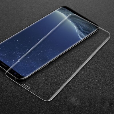 Samsung Galaxy S9 (G960) „Imak“ 9H Tempered Glass sustiprintos apsaugos skaidrus pilnai dengiantis apsauginis ekrano stiklas 0,2
