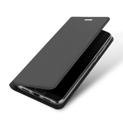 „Dux Ducis“ Skin serijos Huawei P20 juodas odinis atverčiamas dėklas / Priedai.lt
