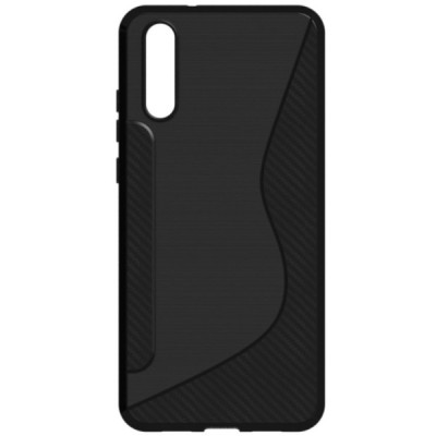Huawei P20 S-Line kieto silikono (TPU) dėklas juodas - nugarėlė / Priedai.lt