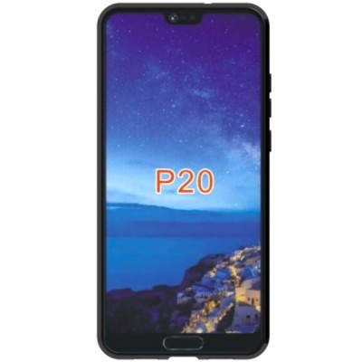 Huawei P20 S-Line kieto silikono (TPU) dėklas juodas - nugarėlė / Priedai.lt