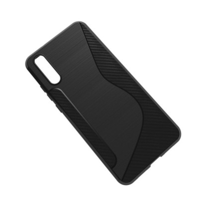 Huawei P20 S-Line kieto silikono (TPU) dėklas juodas - nugarėlė / Priedai.lt