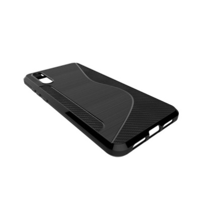 Huawei P20 S-Line kieto silikono (TPU) dėklas juodas - nugarėlė / Priedai.lt