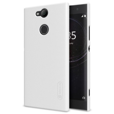 Nillkin Frosted Shield Sony Xperia XA2 (XA2 Dual) baltas plastikinis dėklas + apsauginė ekrano plėvelė / Priedai.lt
