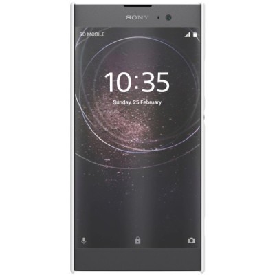 Nillkin Frosted Shield Sony Xperia XA2 (XA2 Dual) baltas plastikinis dėklas + apsauginė ekrano plėvelė / Priedai.lt