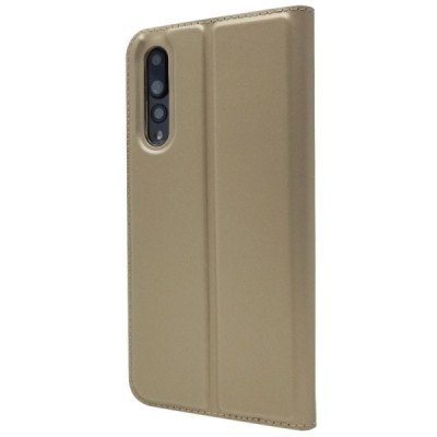 „Dux Ducis“ Skin serijos Huawei P20 Pro auksinis odinis atverčiamas dėklas / Priedai.lt