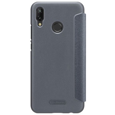 Huawei P20 Lite (Nova 3e) pilkas odinis atverčiamas Nillkin Sparkle dėklas / Priedai.lt
