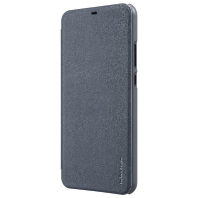 Huawei P20 Lite (Nova 3e) pilkas odinis atverčiamas Nillkin Sparkle dėklas / Priedai.lt