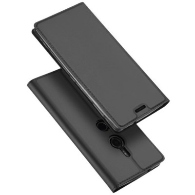 „Dux Ducis“ Skin serijos Sony Xperia XZ2 juodas odinis atverčiamas dėklas / Priedai.lt