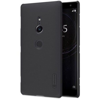 Nillkin Frosted Shield Sony Xperia XZ2 juodas plastikinis dėklas / Priedai.lt
