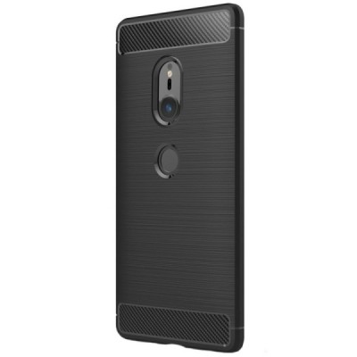 Sony Xperia XZ2 „Carbon“ kieto silikono TPU juodas dėklas - nugarėlė / Priedai.lt