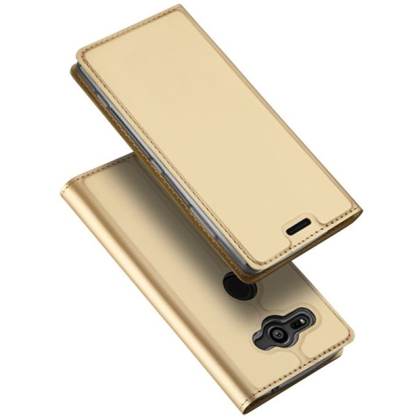 „Dux Ducis“ Skin atverčiamas dėklas - auksinis (Xperia XZ2 Compact)