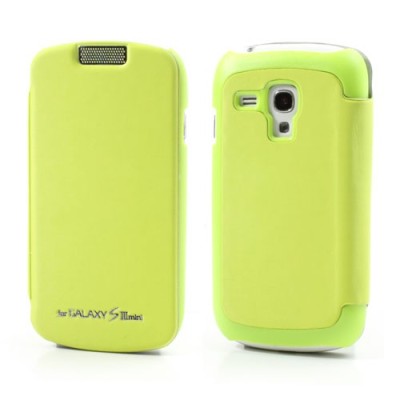 „Mercury“ atverčiamas žalios spalvos odinis Samsung Galaxy S3 mini i8190 dėklas / Priedai.lt