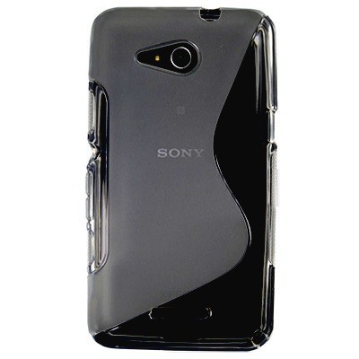 Sony Xperia E4g pilkas (permatomas) kieto silikono TPU dėklas - nugarėlė / Priedai.lt