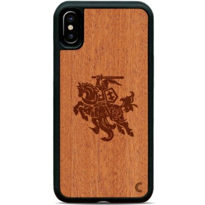 Apple iPhone X (iPhone Xs) „Crafted Cover“ Vytis natūralaus medžio dėklas (šviesus medis) / Priedai.lt