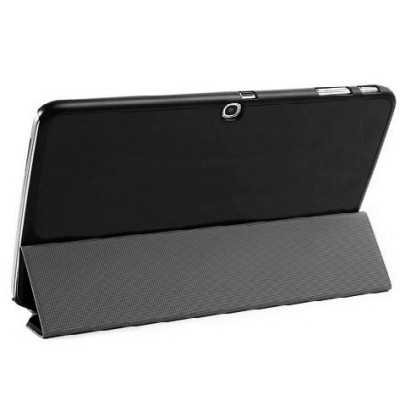 Samsung Galaxy Tab 3 10.1 P5200 (P5210) atverčiamas juodas odinis dėklas (sulankstomas) / Priedai.lt