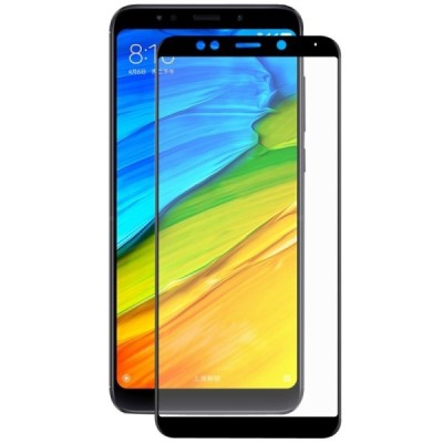 Xiaomi Redmi 5 Plus (Redmi 5 Note) „Hat-Prince“ 9H Tempered Glass sustiprintos apsaugos juodas pilnai dengiantis apsauginis ekra