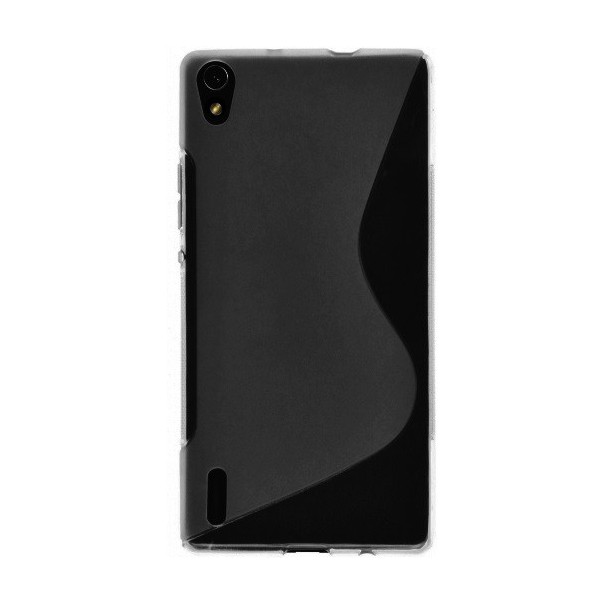 Kieto silikono dėklas - pilkas (Ascend P7)