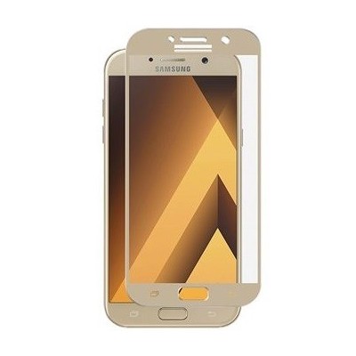 Samsung Galaxy A3 2017 (A320) „3D Rewan“ 9H Tempered Glass sustiprintos apsaugos auksinis pilnai dengiantis apsauginis ekrano st