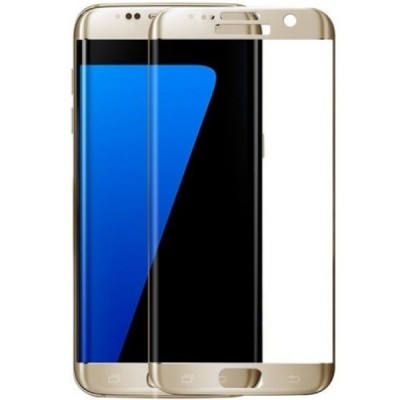 Samsung Galaxy S7 Edge (G935) „3D Rewan“ 9H Tempered Glass sustiprintos apsaugos auksinis pilnai dengiantis apsauginis ekrano st