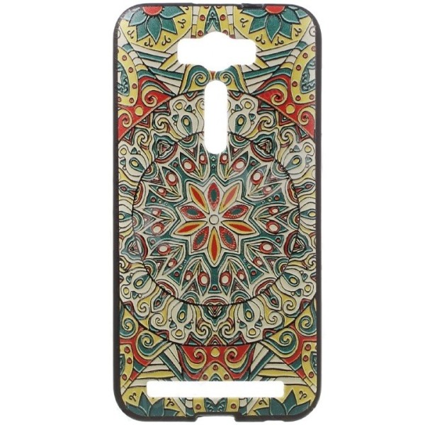 „Retro Flowers“ kieto silikono (TPU) dėklas - spalvotas (Zenfone 2 Laser 5.0)