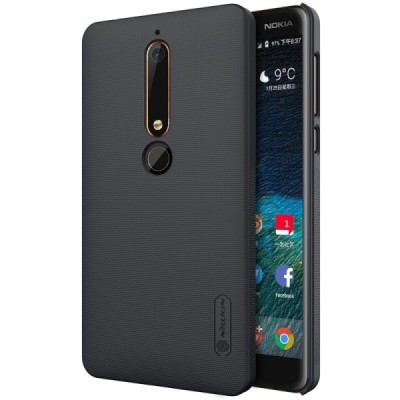 Nokia 6 2018 (Nokia 6.1) Frosted Shield juodas plastikinis dėklas / Priedai.lt