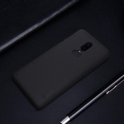 Nillkin Frosted Shield OnePlus 6 (Six) juodas plastikinis dėklas / Priedai.lt