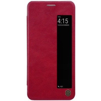 Prabangus „Nillkin“ Qin serijos raudonas odinis atverčiamas Huawei P20 Pro dėklas - knygutė / Priedai.lt