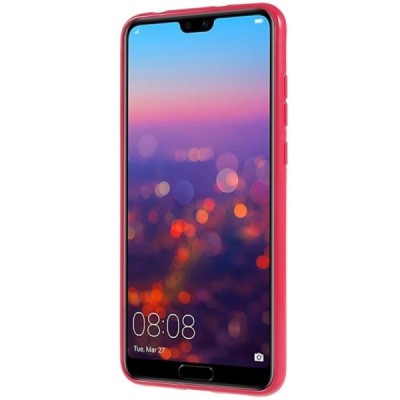 Huawei P20 Pro tamsiai rožinis Mercury kieto silikono (TPU) dėklas - nugarėlė / Priedai.lt