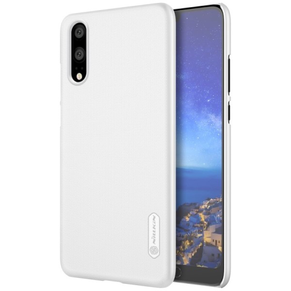 „Nillkin“ Frosted Shield dėklas - baltas + apsauginė ekrano plėvelė (P20)