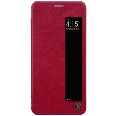 Prabangus „Nillkin“ Qin serijos raudonas odinis atverčiamas Huawei P20 dėklas - knygutė / Priedai.lt