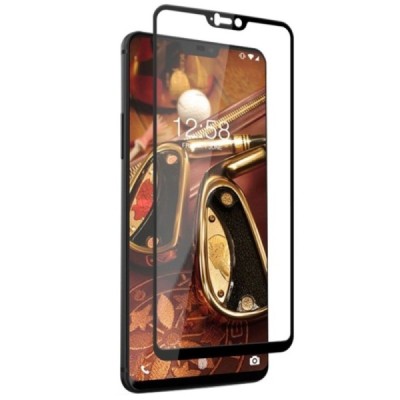 OnePlus 6 (Six) „Mocolo“ 9H Tempered Glass sustiprintos apsaugos juodas pilnai dengiantis apsauginis ekrano stiklas 0,26 mm / Pr